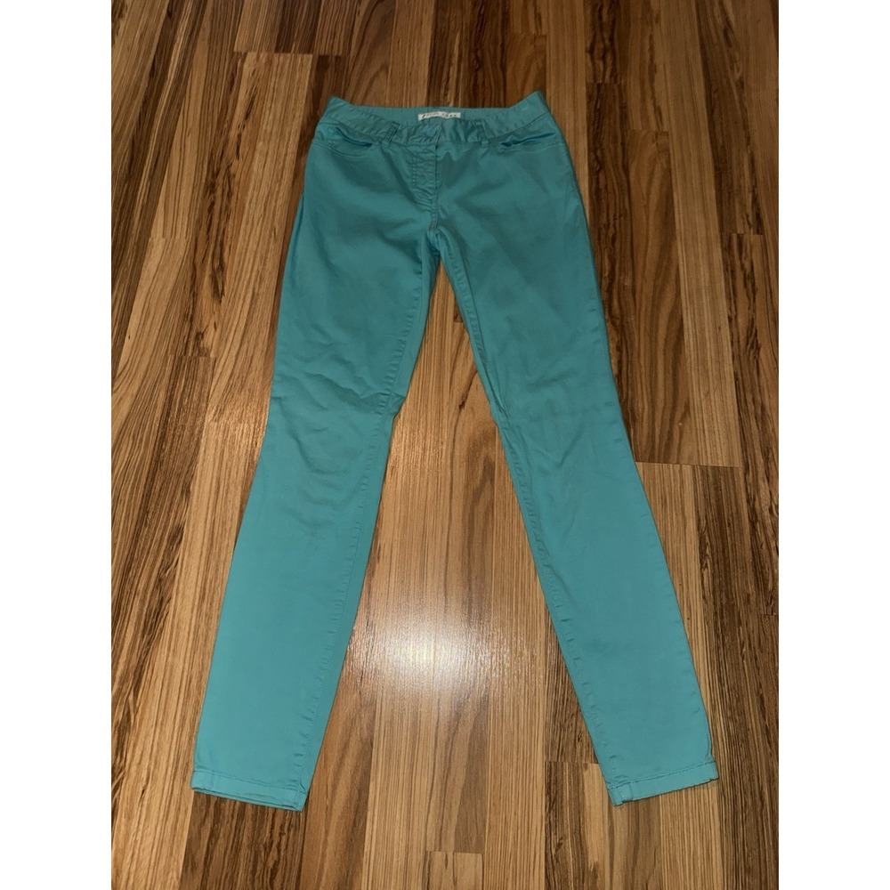 Trina‎ Turk Women's Sz 2 Pants Teal Green Soft Khaki Cotton